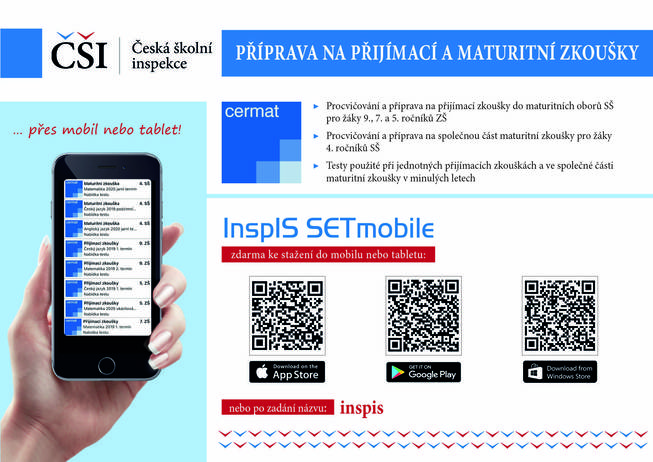 Testy k přijímacím zkouškám v aplikaci